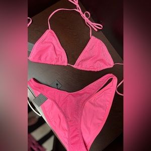 Triangl Pink Bikini Swim Top and Bottom Vinca sparkl